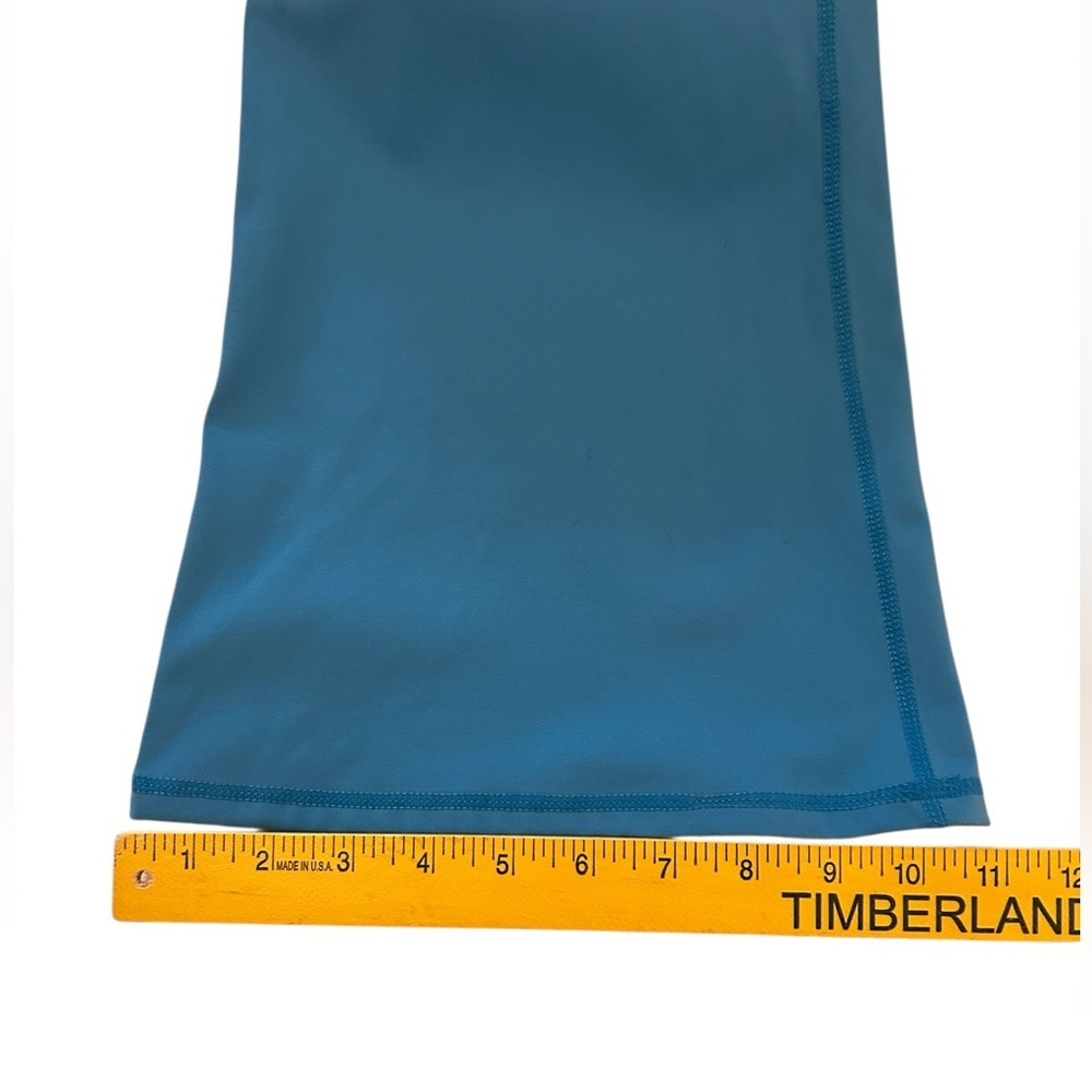New MONO B Women’s Contour Seam Flared Leggings Color Blue Jay Size Small NWT - Picture 11 of 11